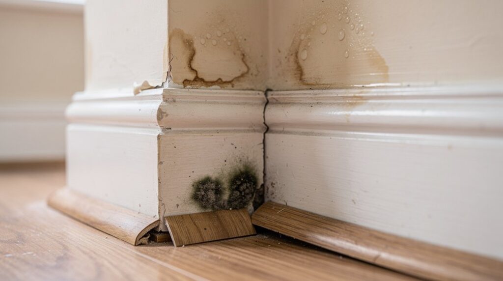 local restoration company mold damage repair in home corner