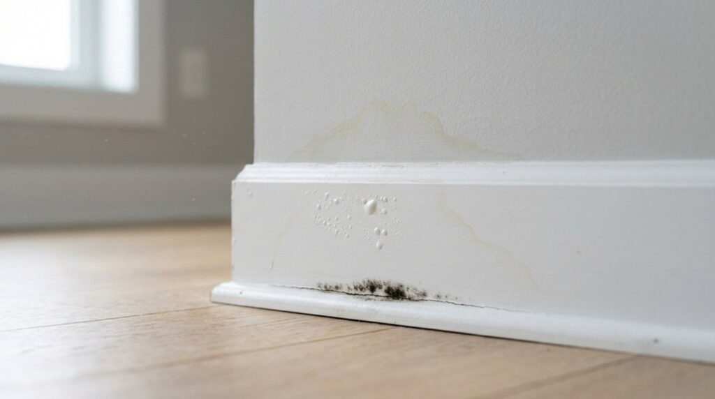 water and flood damage service wall staining and mold issue